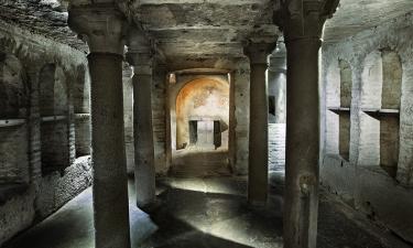 The roman catacombs.