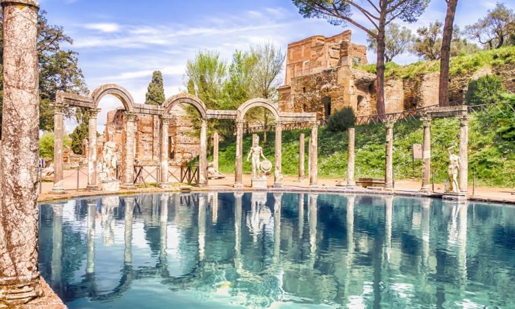 Hadrian's Villa, Rome. Ancient Ruins of Hadrian's Villa.