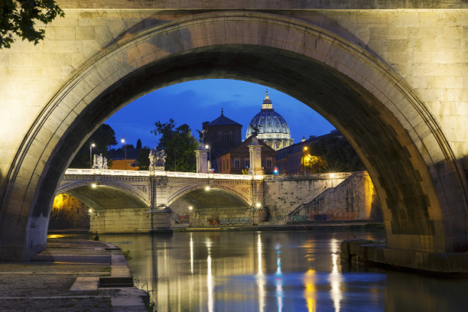 Rome view at night